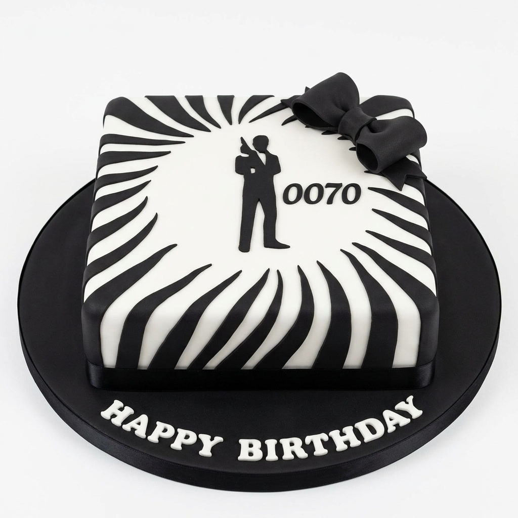 007 James Bond Theme Birthday Cake