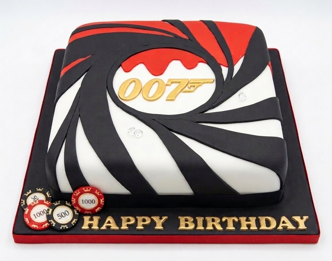 007 James Bond Theme Birthday Cake