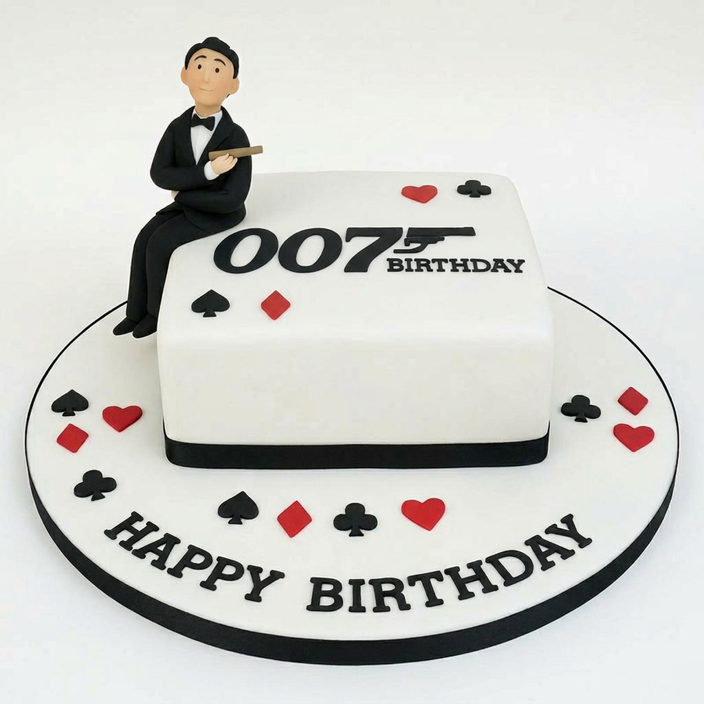 007 James Bond Theme Birthday Cake