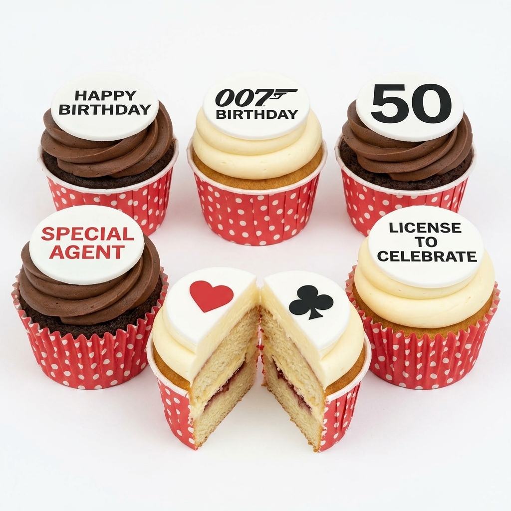 007 James Bond Birthday Cupcakes