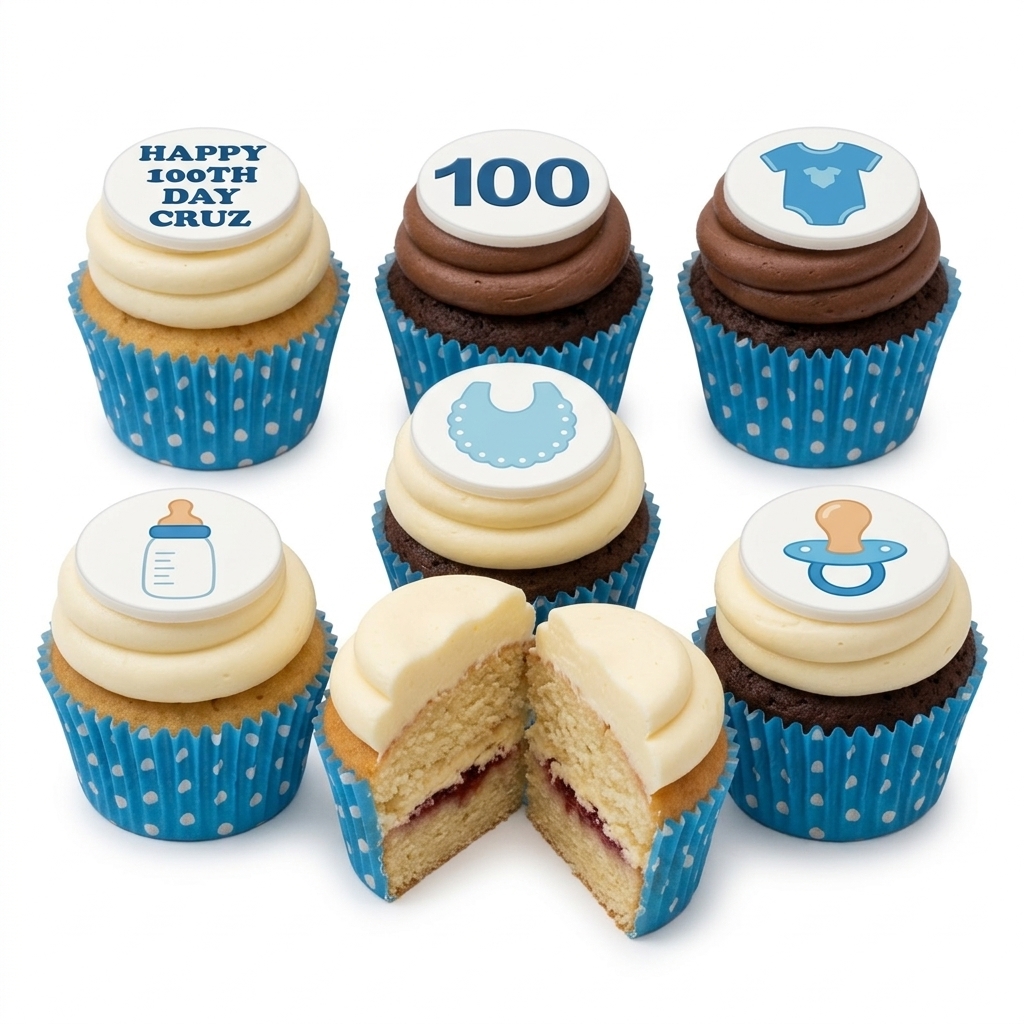 New Baby Boy Celebration Cupcakes
