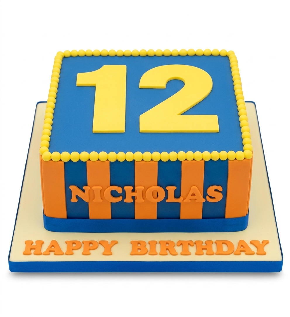 Personalised Custom Age Kids Birthday Cake