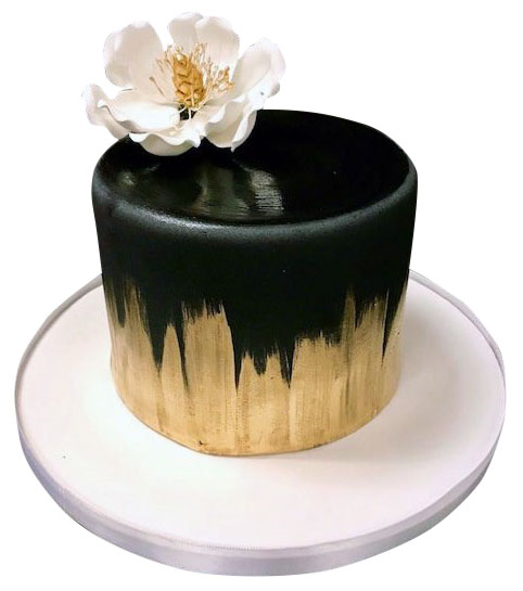 White Flower Birthday Cake