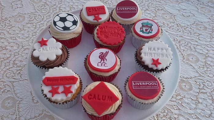 Liverpool Football Cupcakes