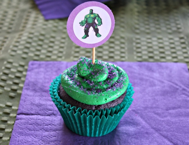 Hulk Themed Cupcakes