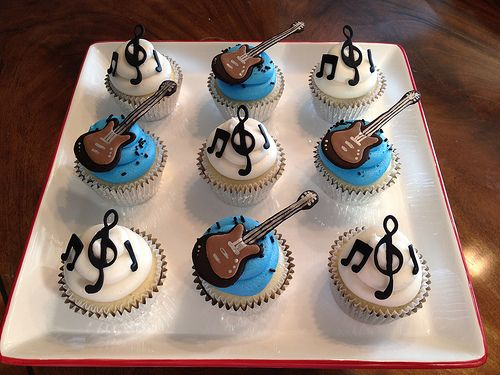 Guitar Themed Cupcakes