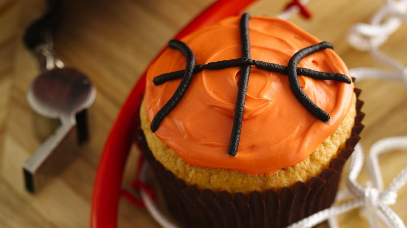 Basketball Themed Cupcakes