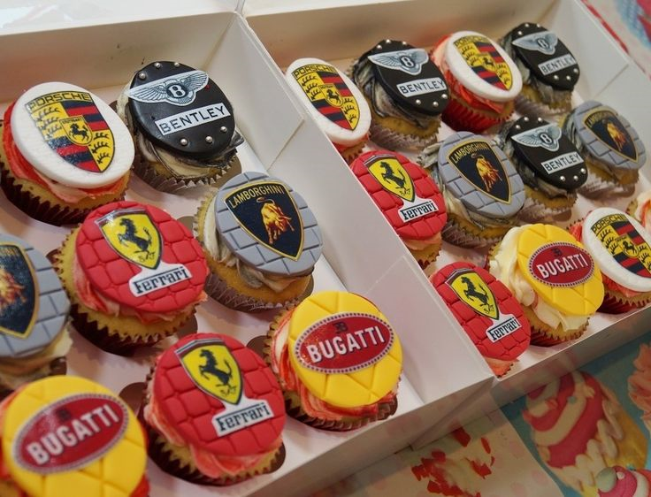 Ferrari Themed Cupcakes