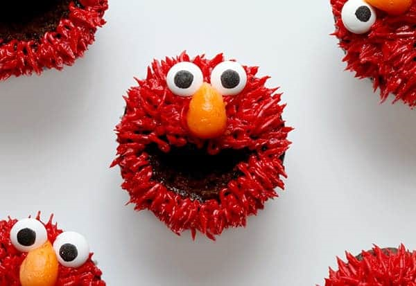 Elmo Themed Cupcakes