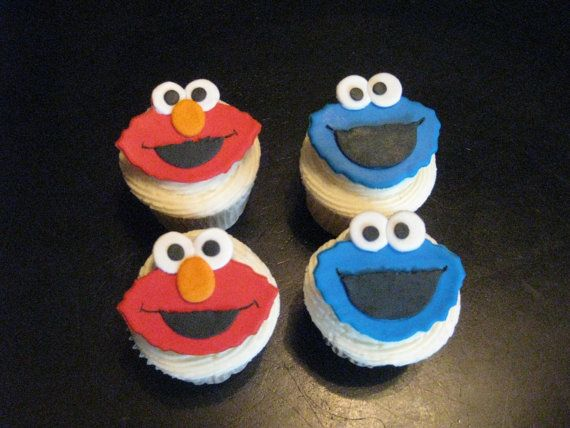 Elmo Themed Cupcakes