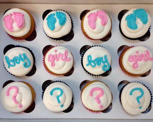 Pregnant Themed Cupcakes