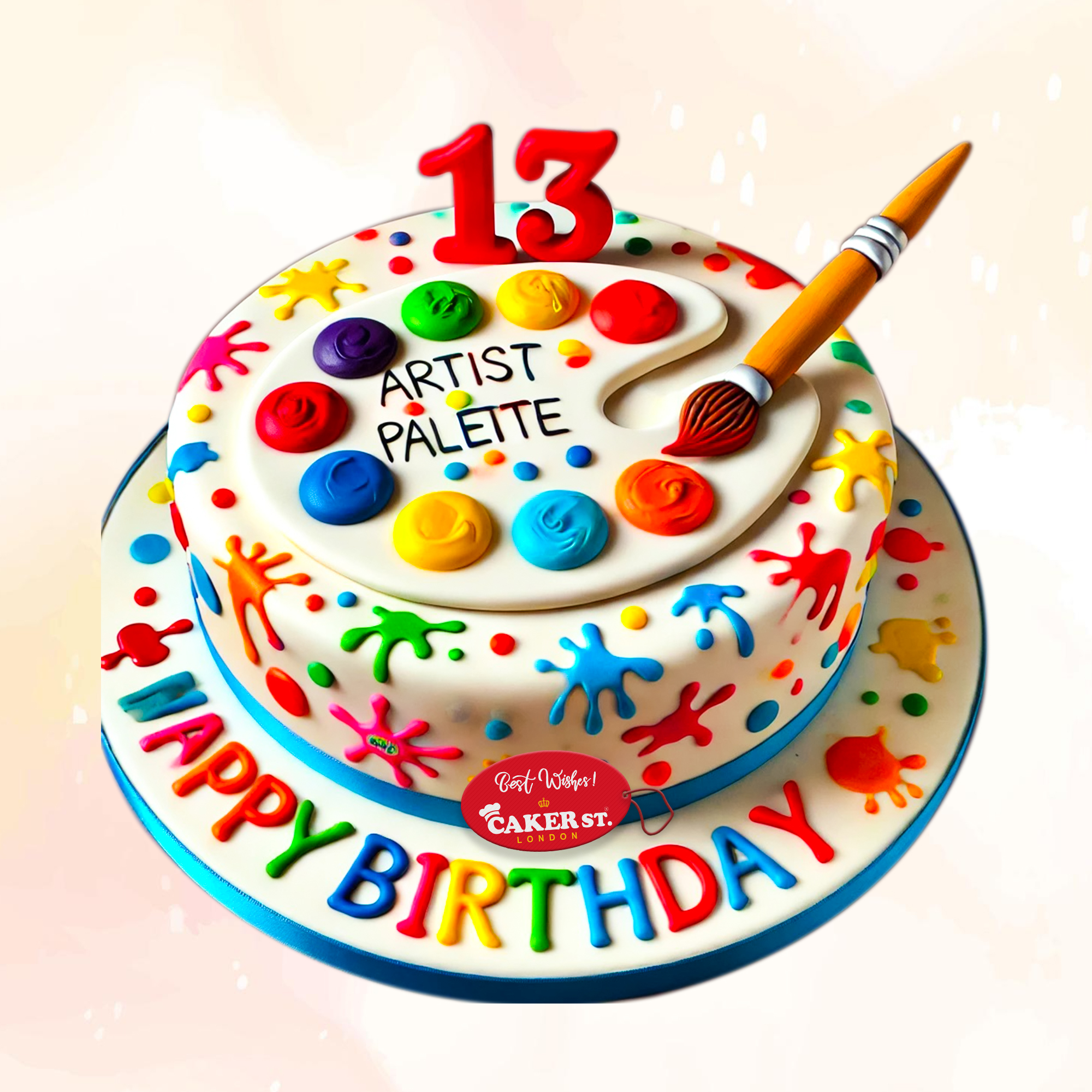 13th Painting Birthday Cake
