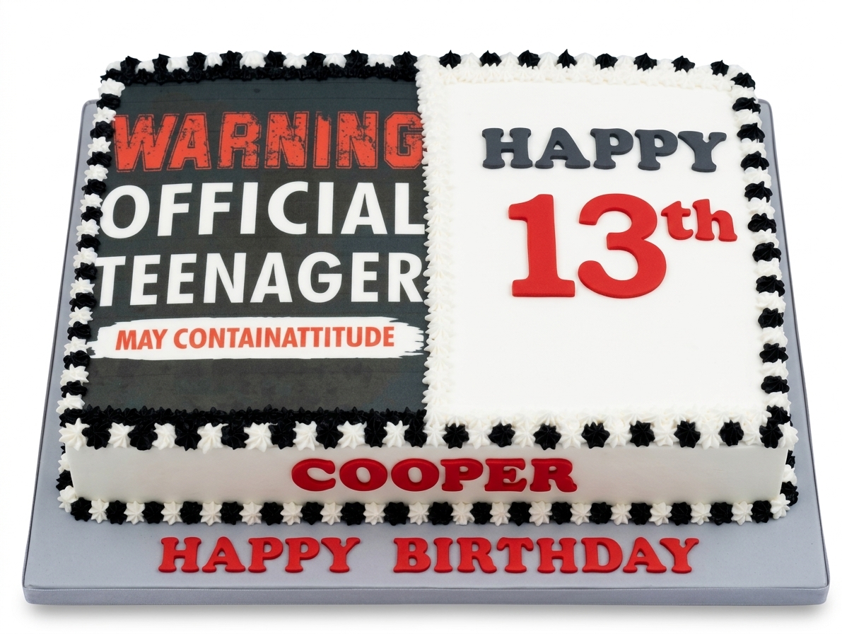 Official Teenager 13th Birthday Cake