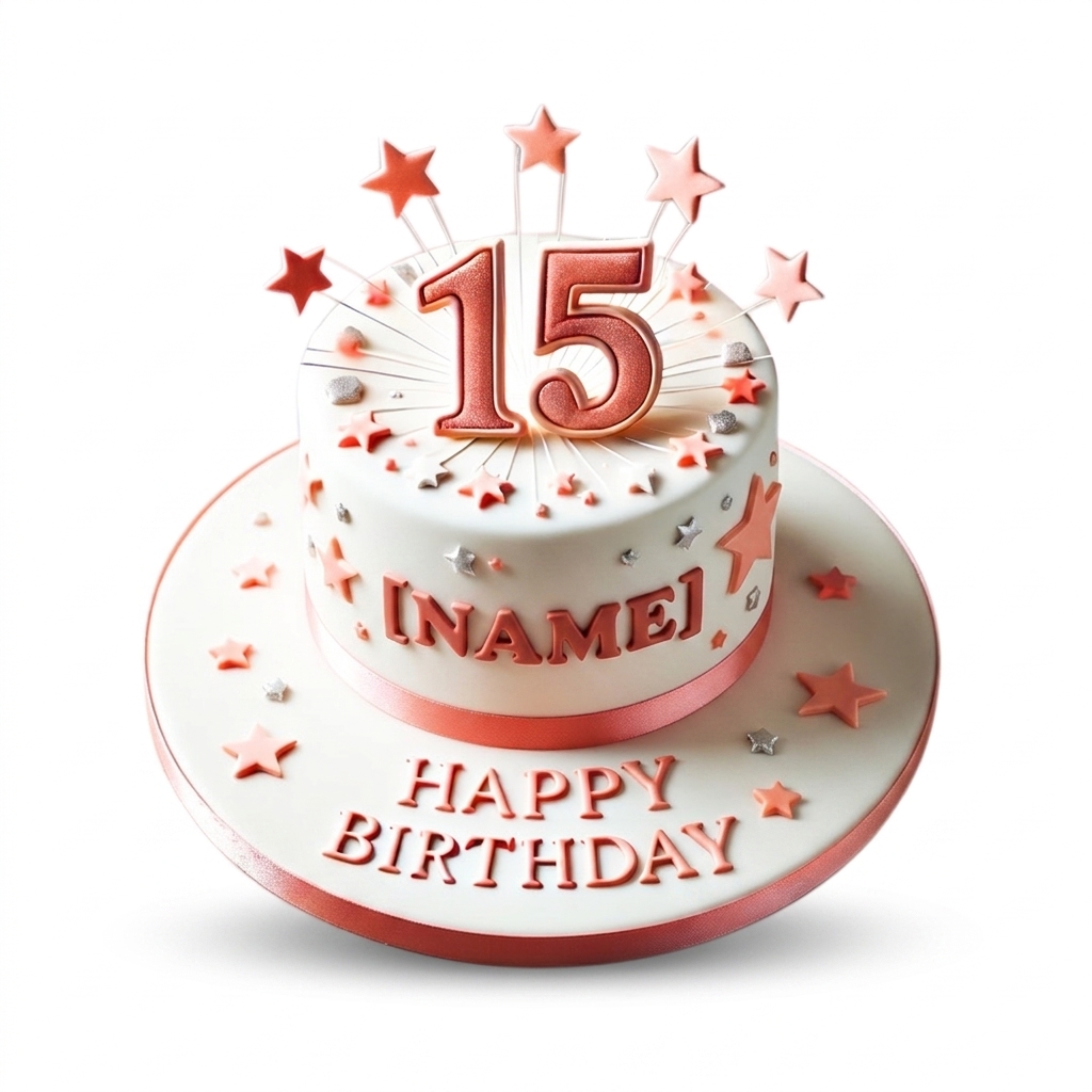 Personalised Star Burst Birthday Cake for Her