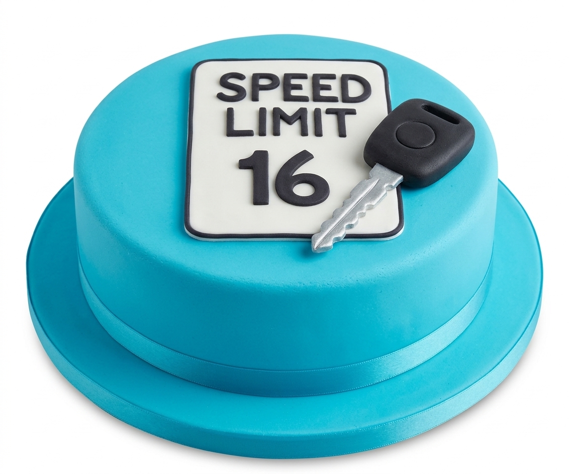 Speed Limit 16th Birthday Cake