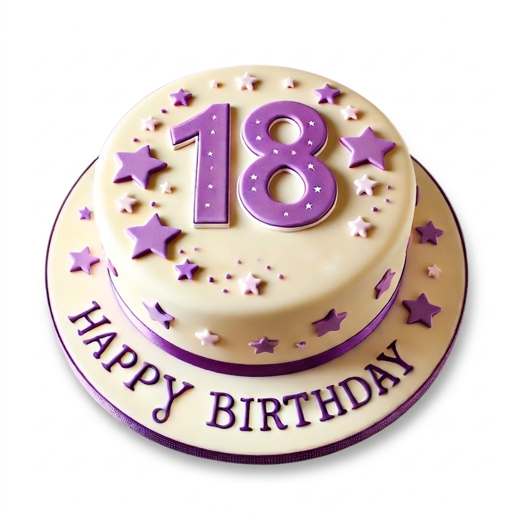 Star Birthday Cake with Custom Age Topper