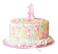 1st Birthday Cake for girls
