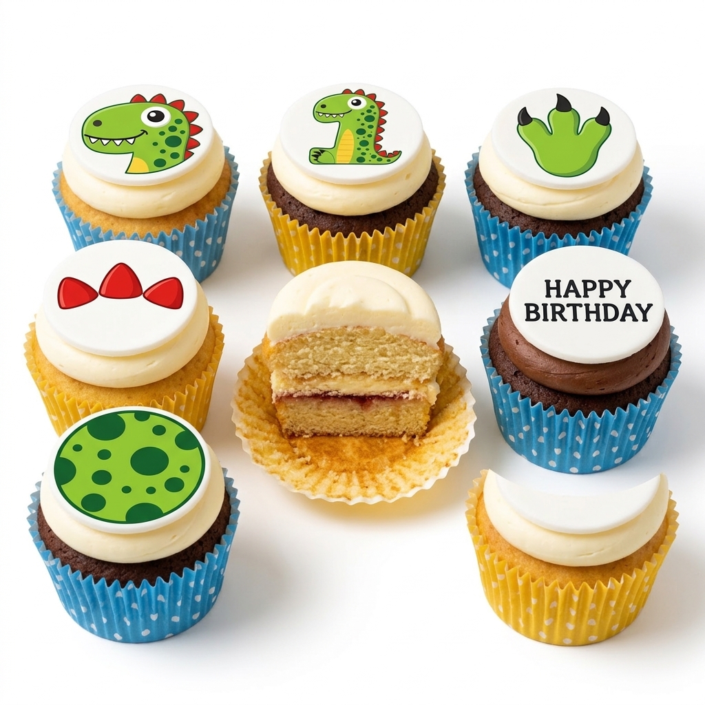 Dinosaur Birthday Cupcakes for Kids