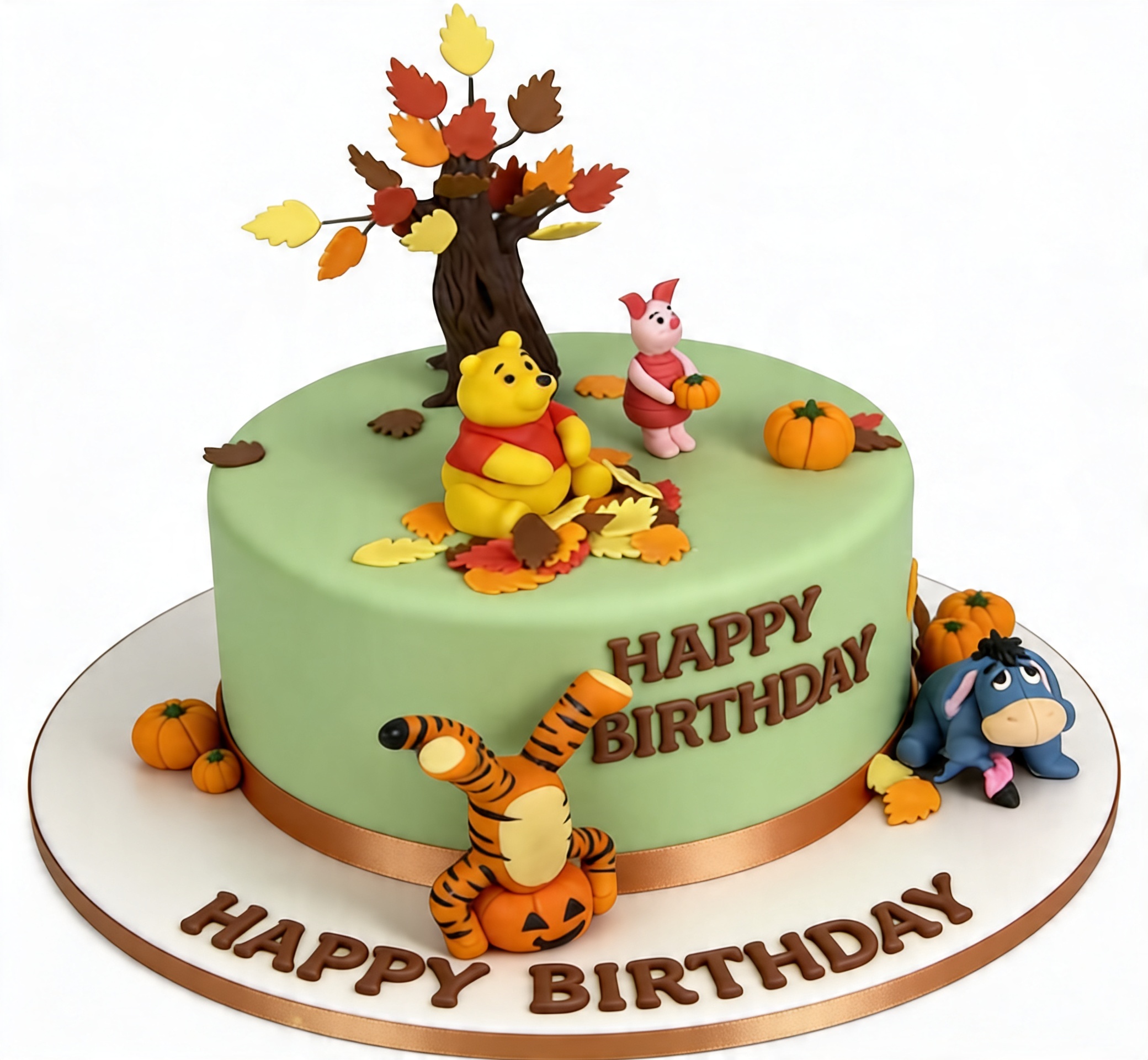 Winnie the Pooh Autumn Birthday Cake