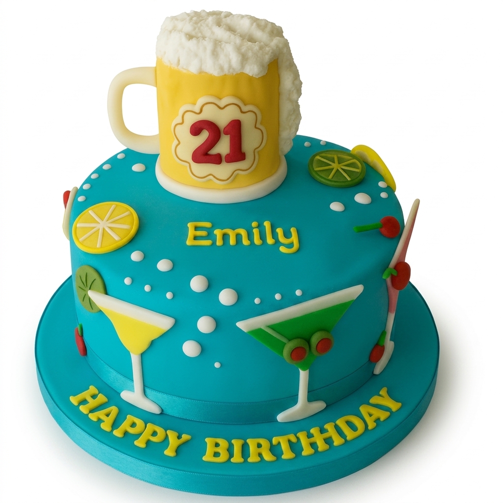 Cocktail Celebration Birthday Cake