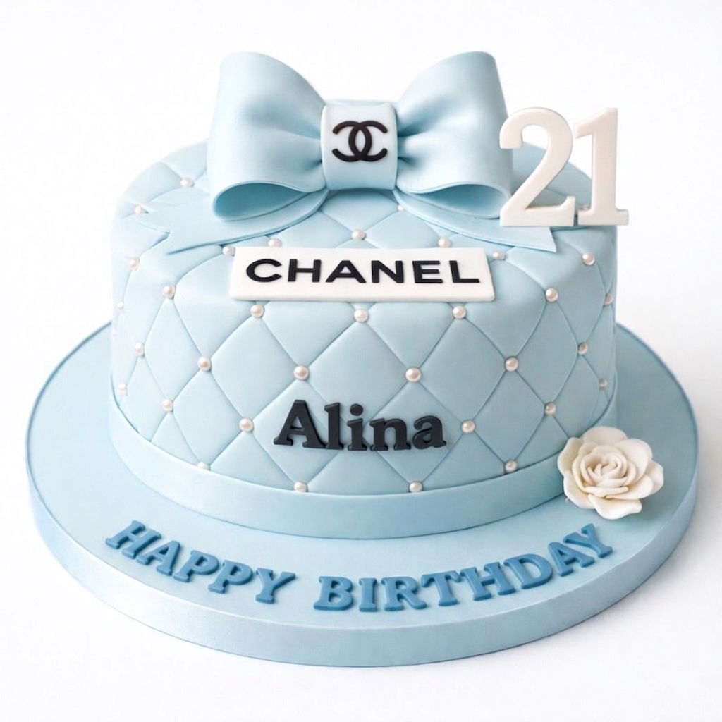 Chanel Bow Designer Birthday Cake
