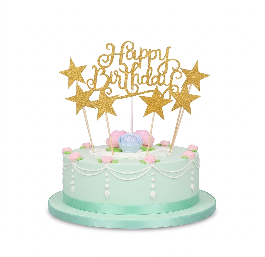 Elegant Floral Birthday Cake For Her