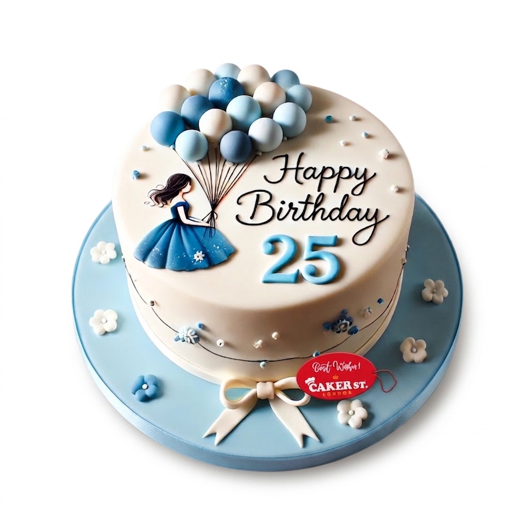 Elegant Balloon Birthday Cake for Her
