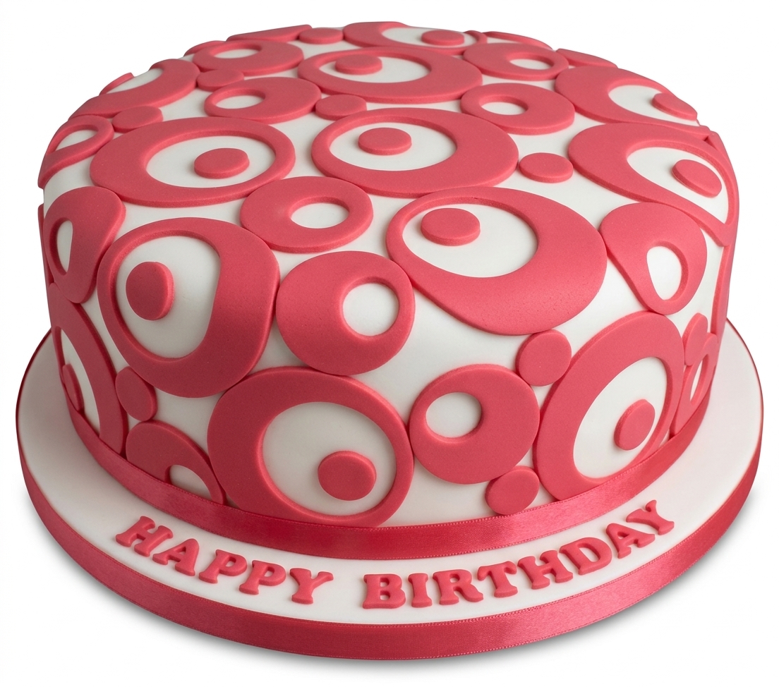 Modern Circles Birthday Cake