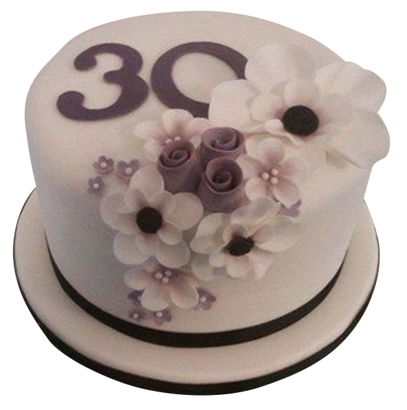 Hello 30 in gold and white | 40th birthday cakes, 30th birthday cake for  women, 30 birthday cake