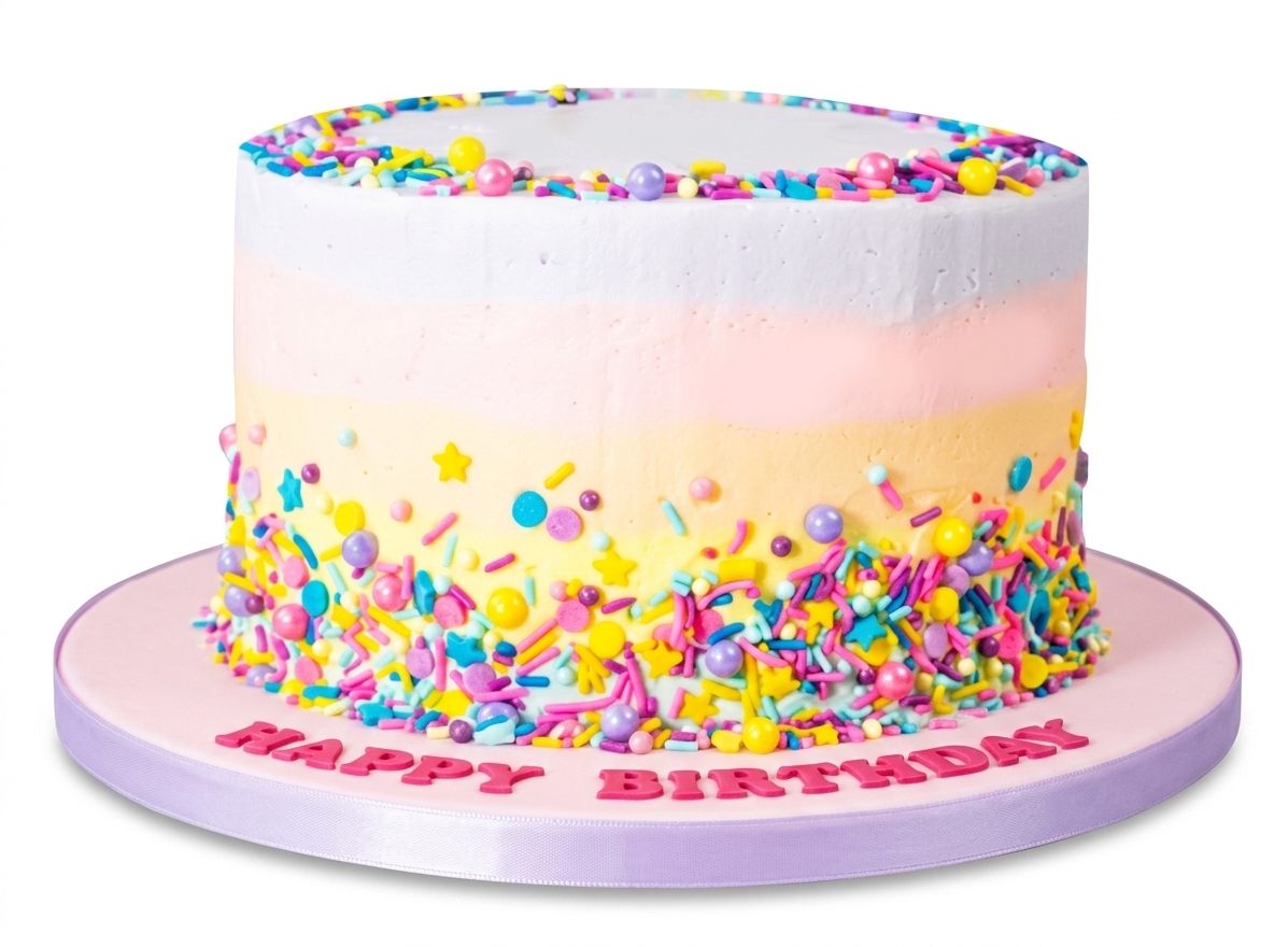 Colourful Sprinkle Birthday Cake