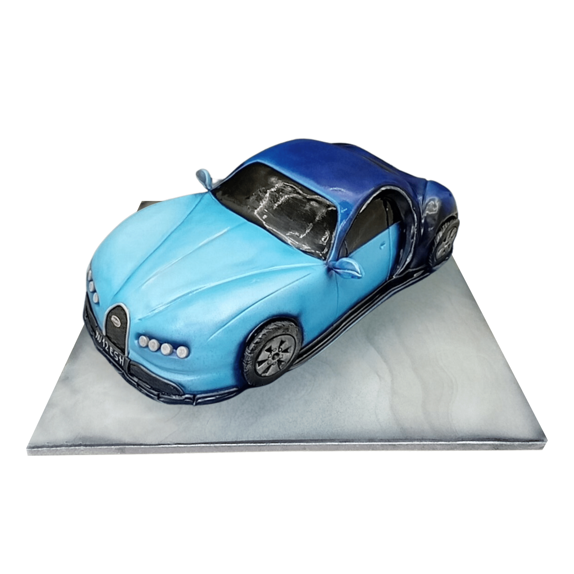 3D Car Cake in Blue