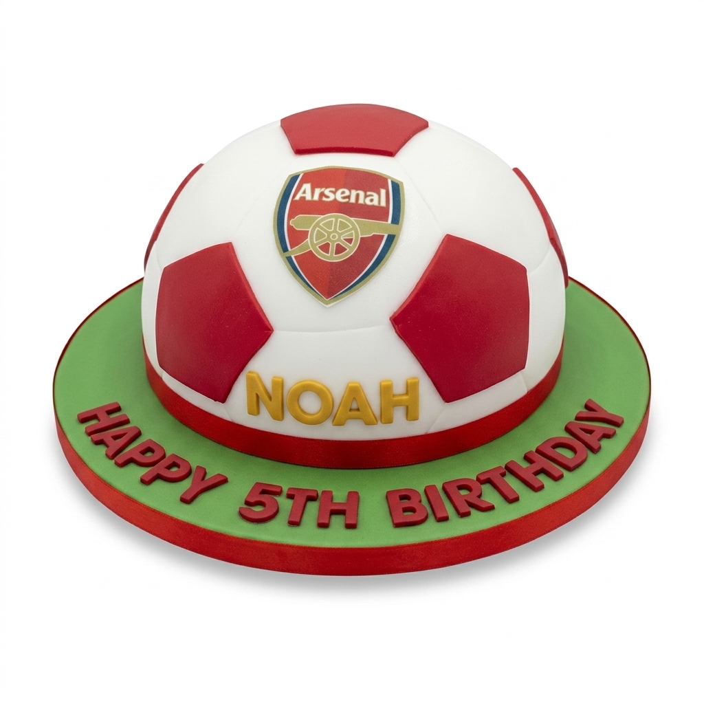 Arsenal Football Birthday Cake for Boys