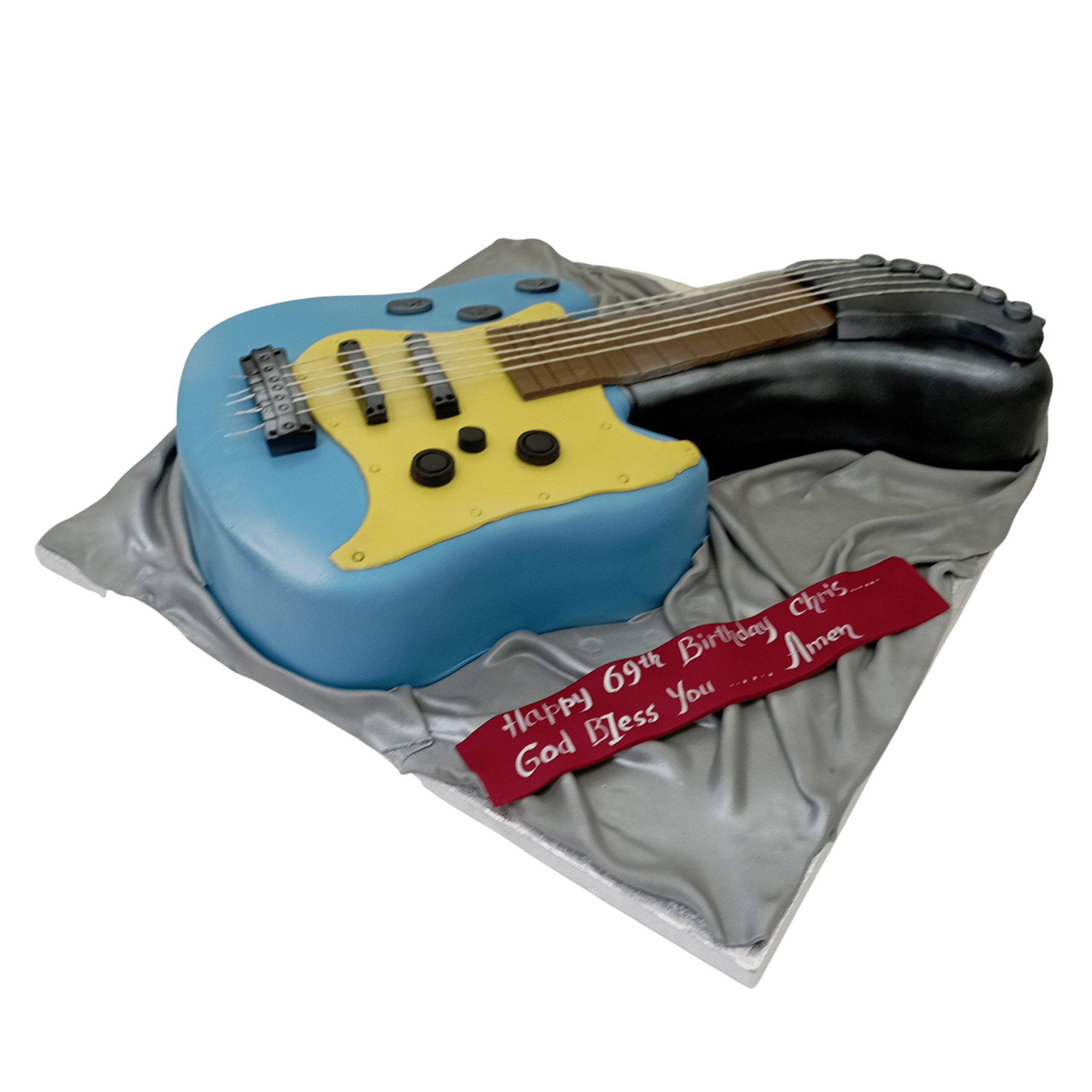 3D Guitar  cake 