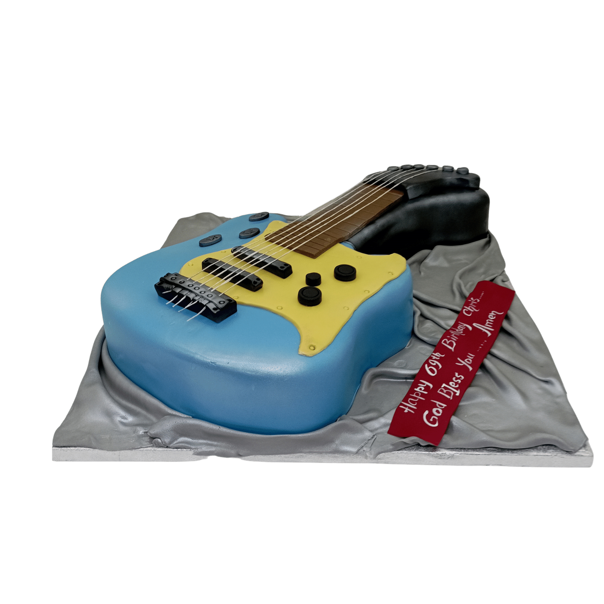 3D Guitar  cake 