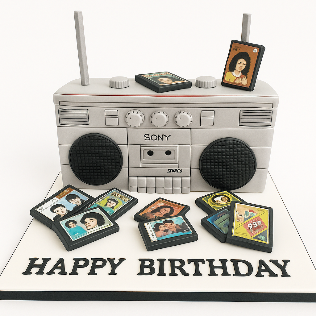 3D Music System Cake 