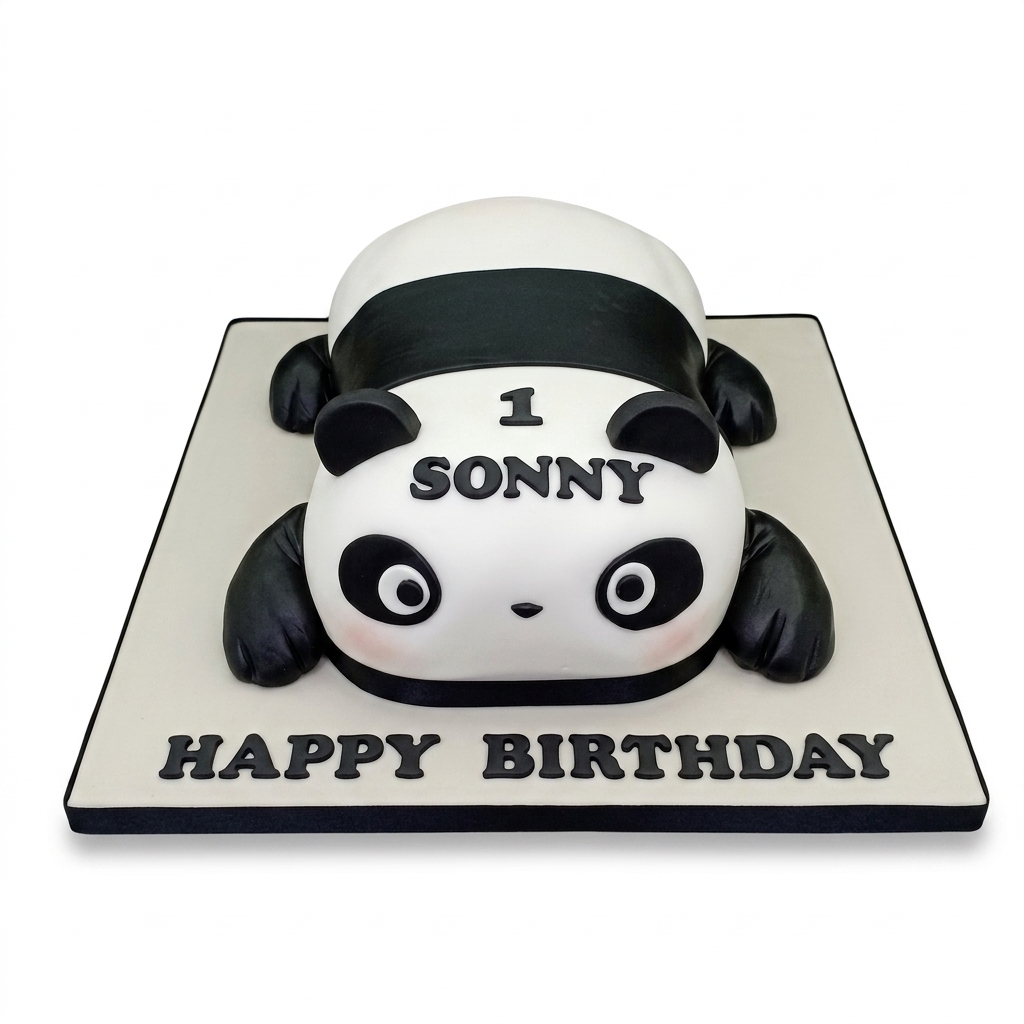 Adorable Panda Birthday Cake