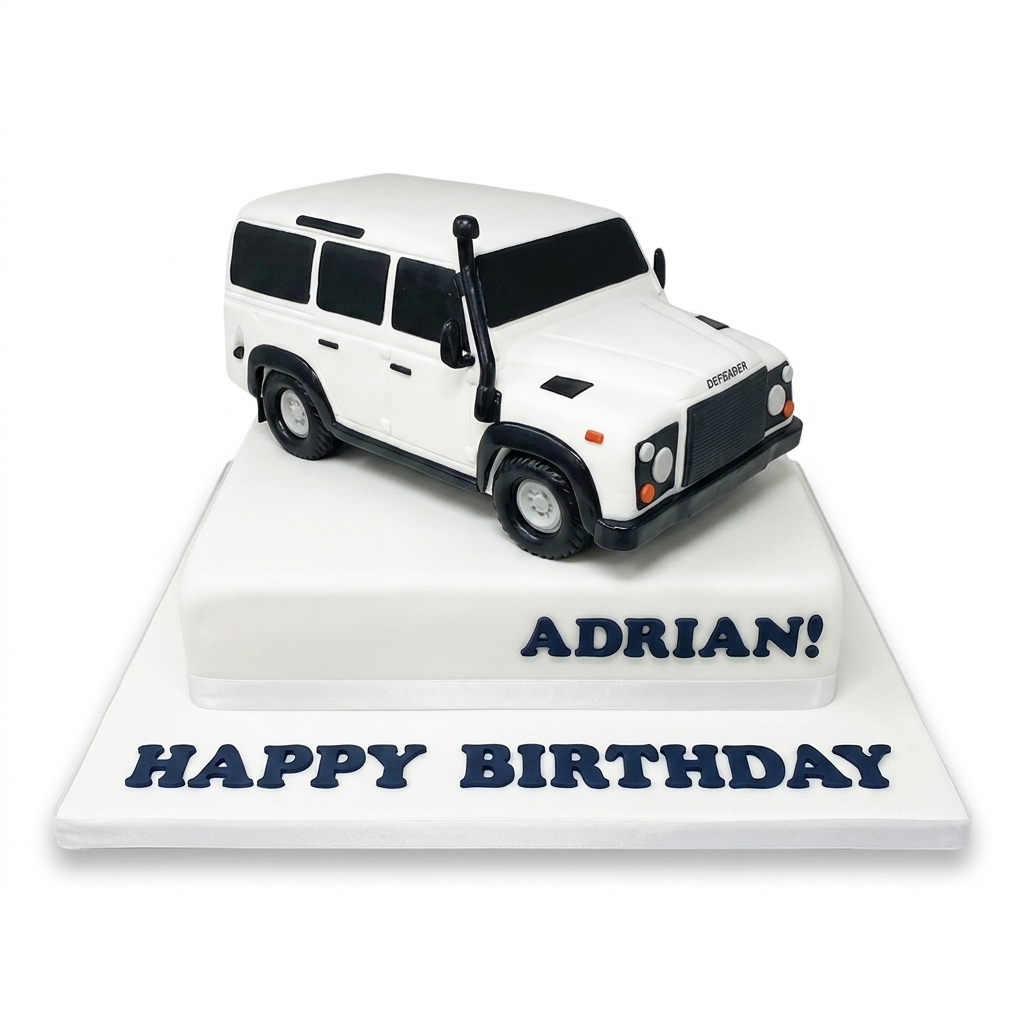 Land Rover Defender Car Birthday Cake