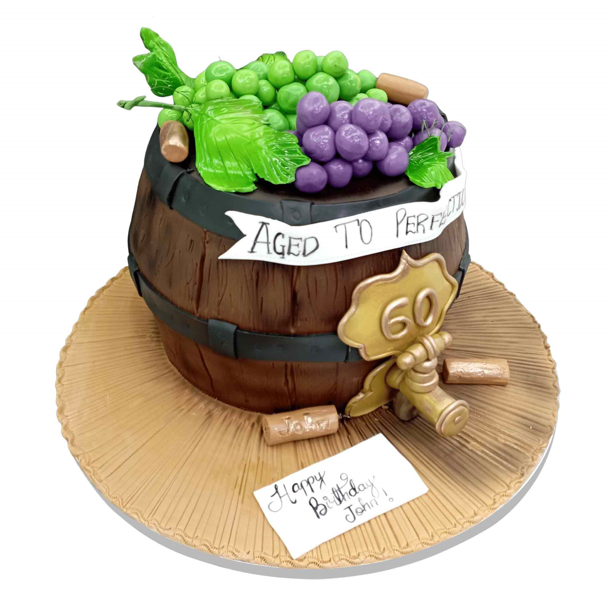 3D Wine Barrel Cake