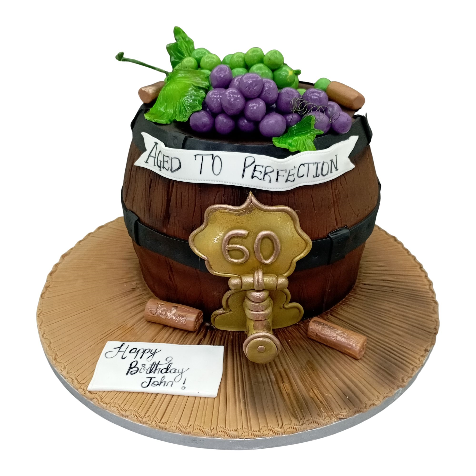 3D Wine Barrel Cake