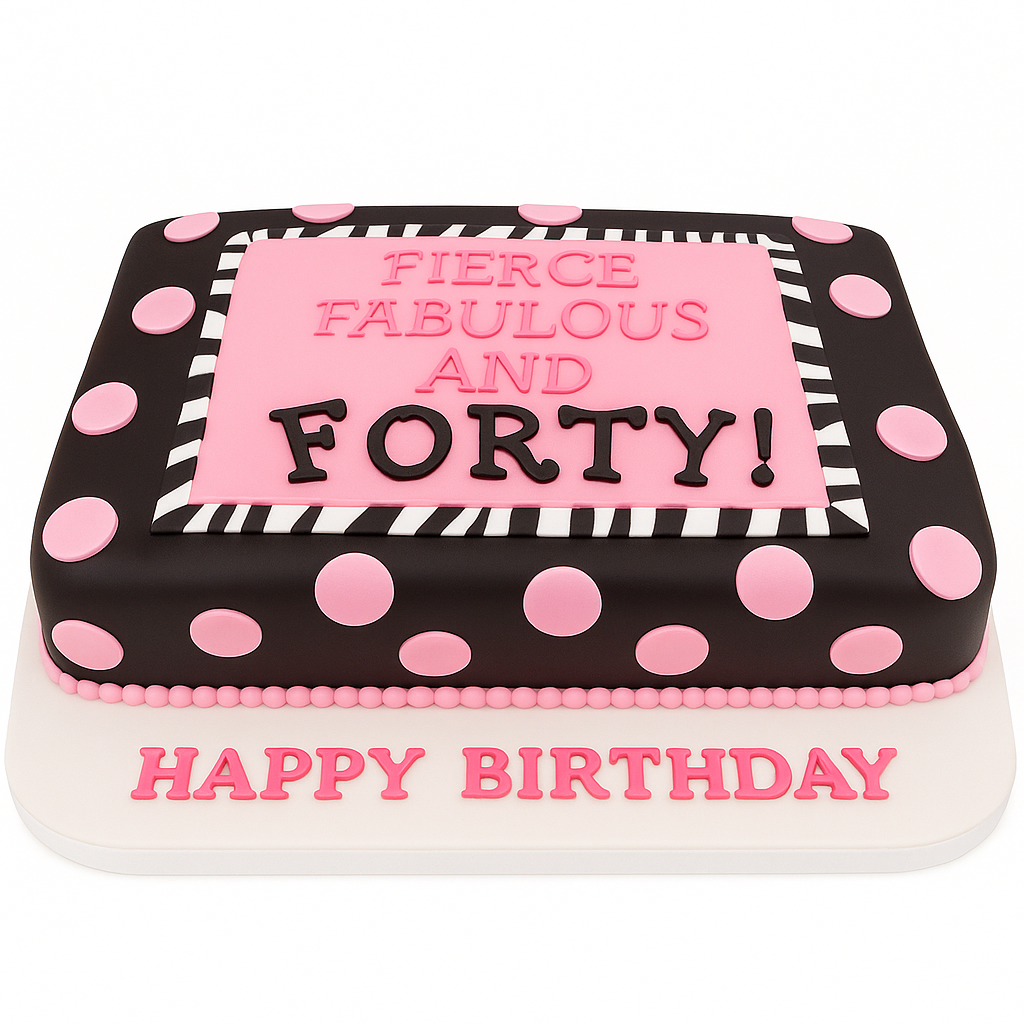 40th Birthday Cake for Females