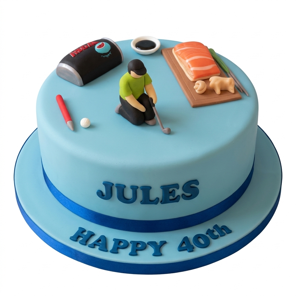 Golf Theme Birthday Cake for Him