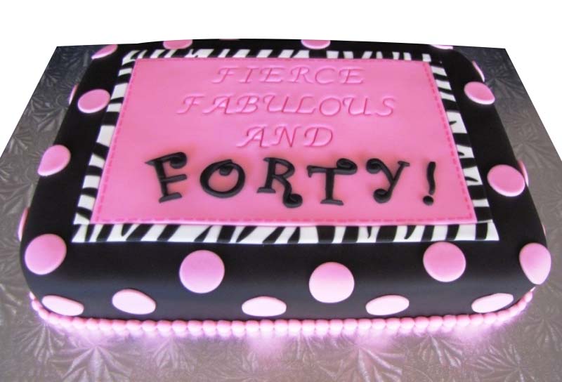 40th birthday female cake