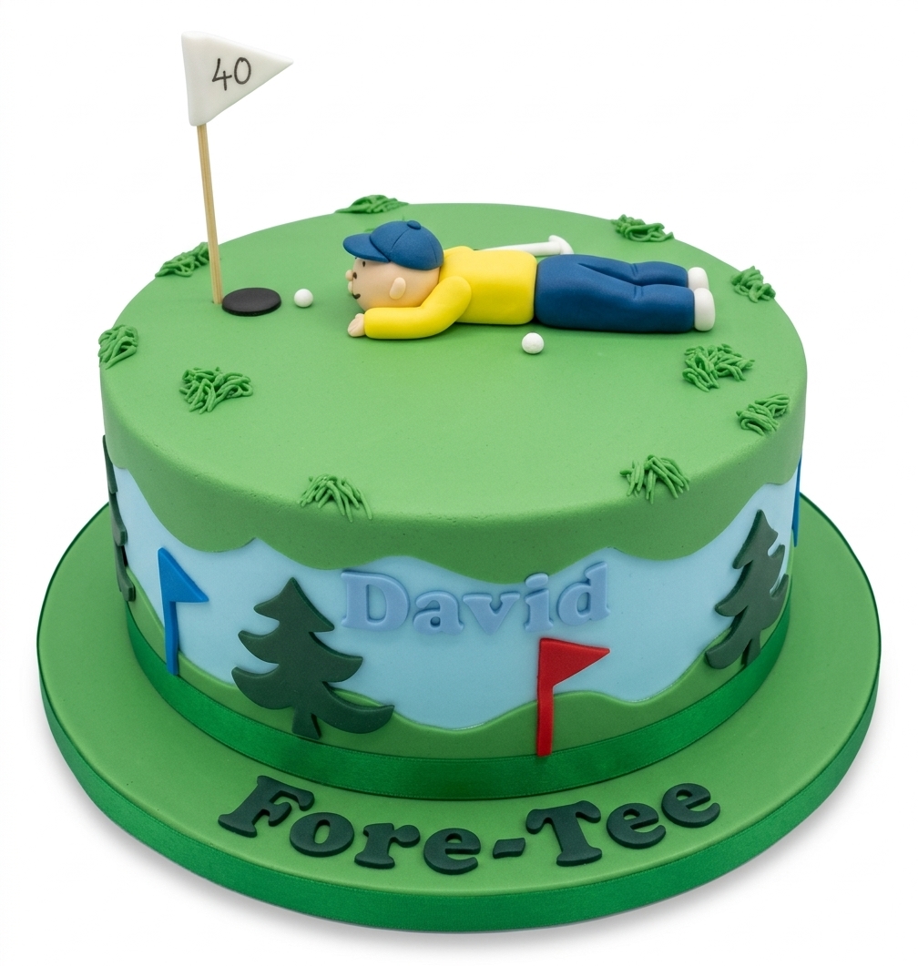 Golf Theme Birthday Cake for Him