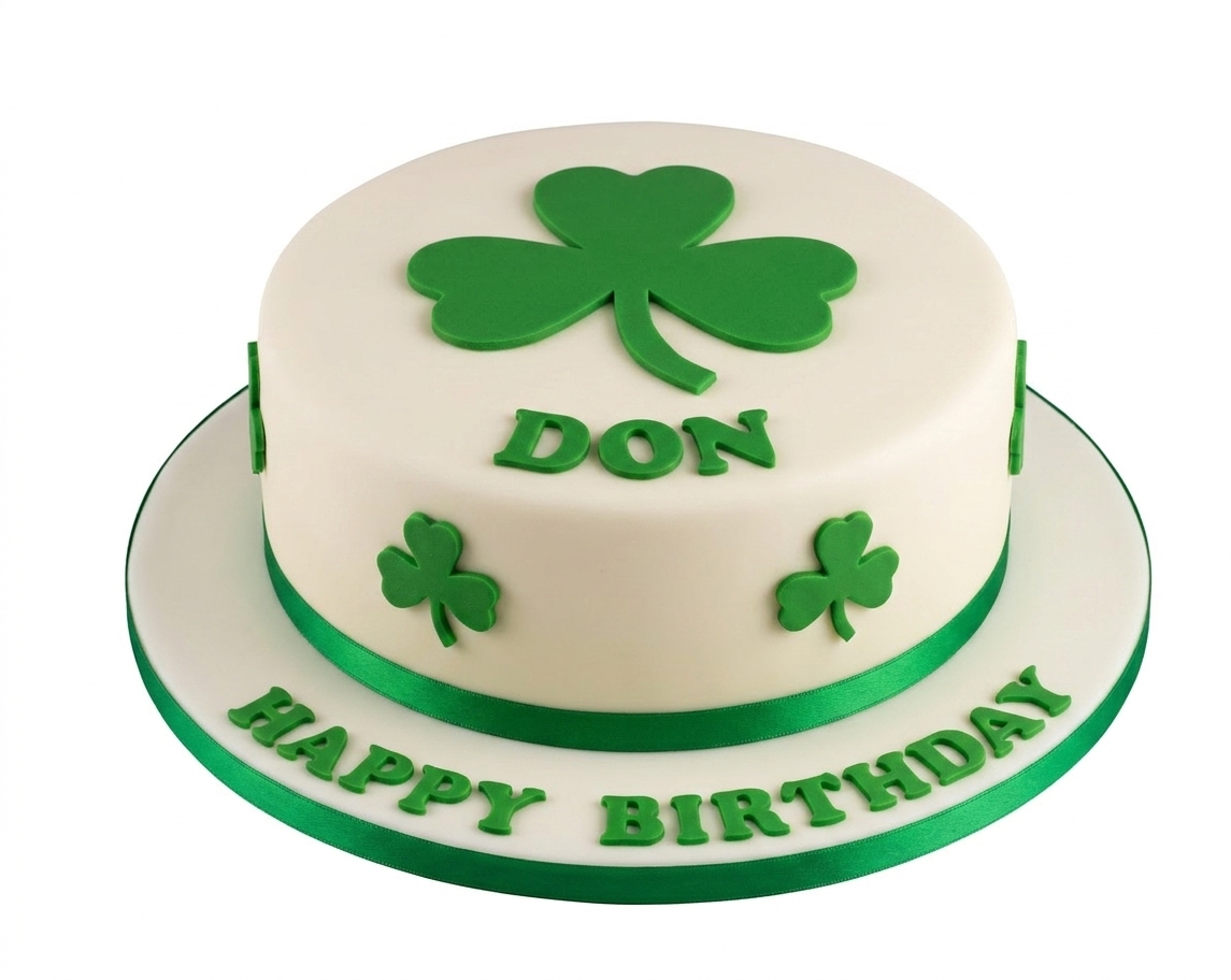 Irish Shamrock Birthday Cake