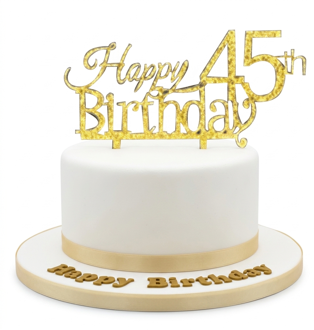 Elegant Gold Birthday Cake