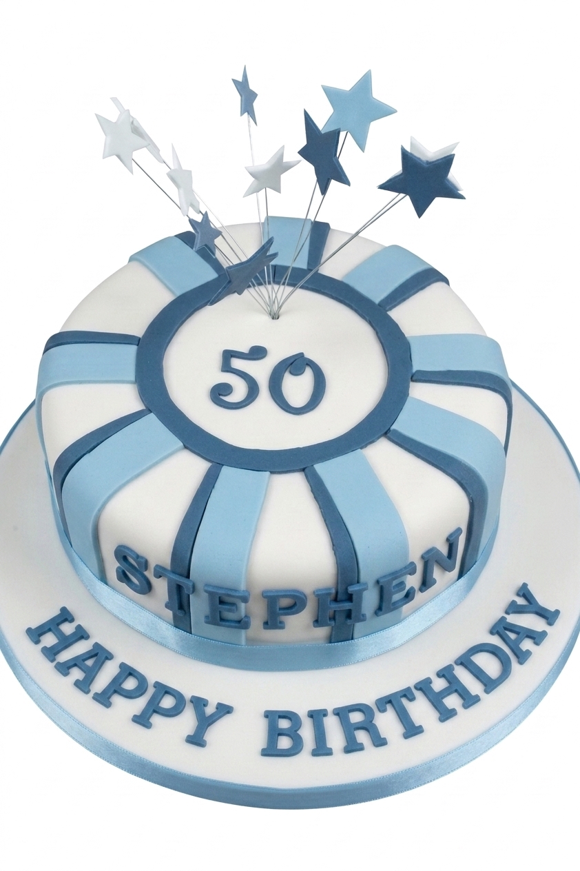 Starburst Celebration Birthday Cake