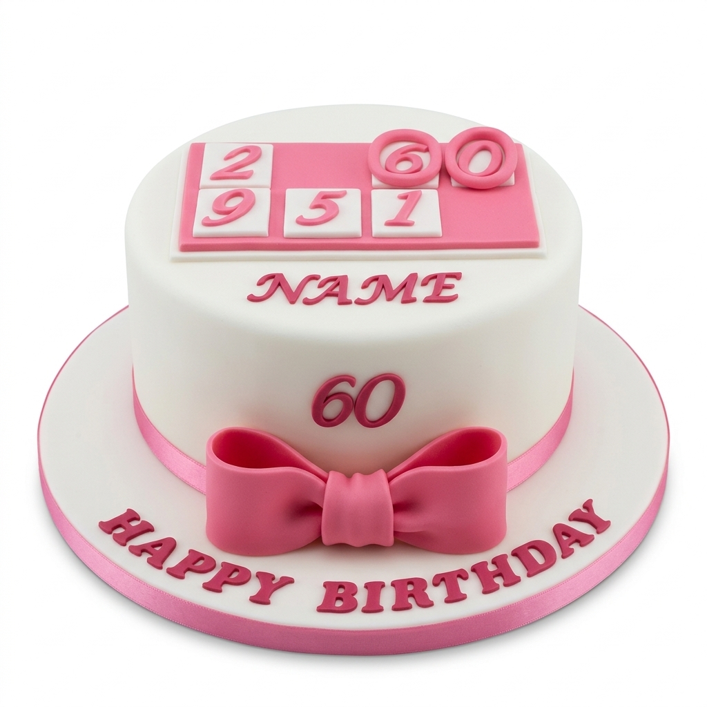 Bingo Theme Birthday Cake with Custom Age
