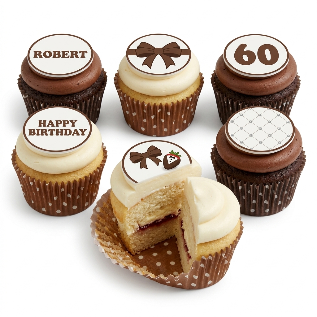 Gentleman's Bow Tie Birthday Cupcakes