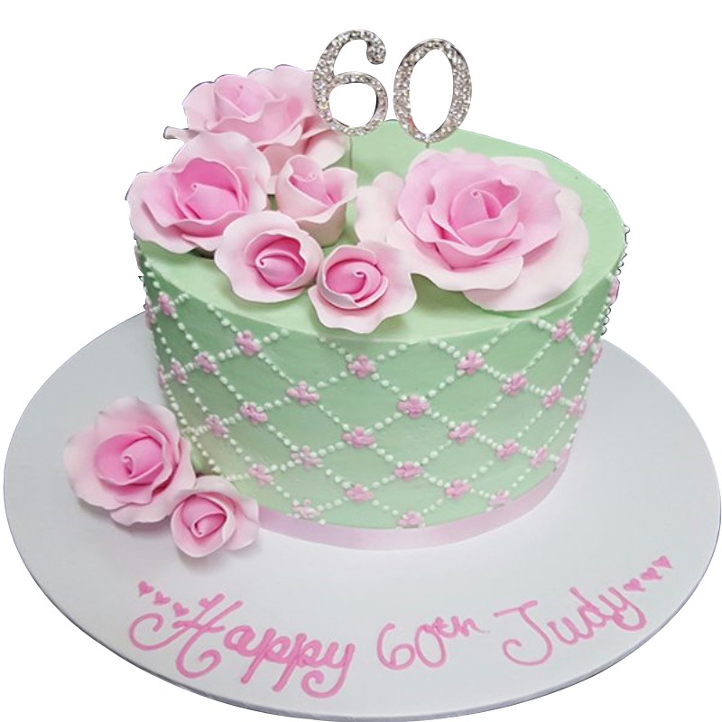 60th Birthday Cake - A Black and Silver Design | Decorated Treats