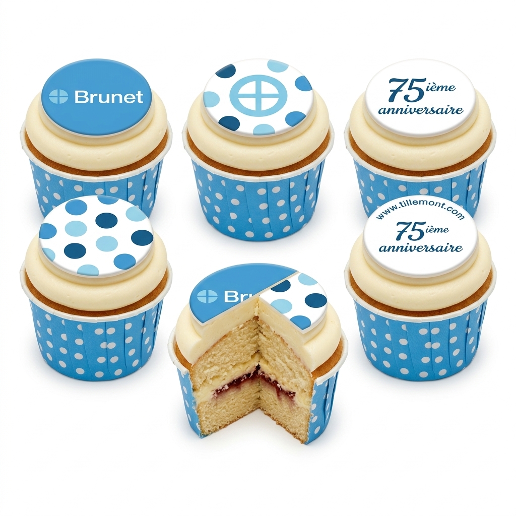 Personalised Corporate Anniversary Cupcakes
